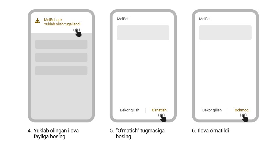 Minesweeperni telefonga yuklab olish va o'ynash uchun Melbet ilovasi